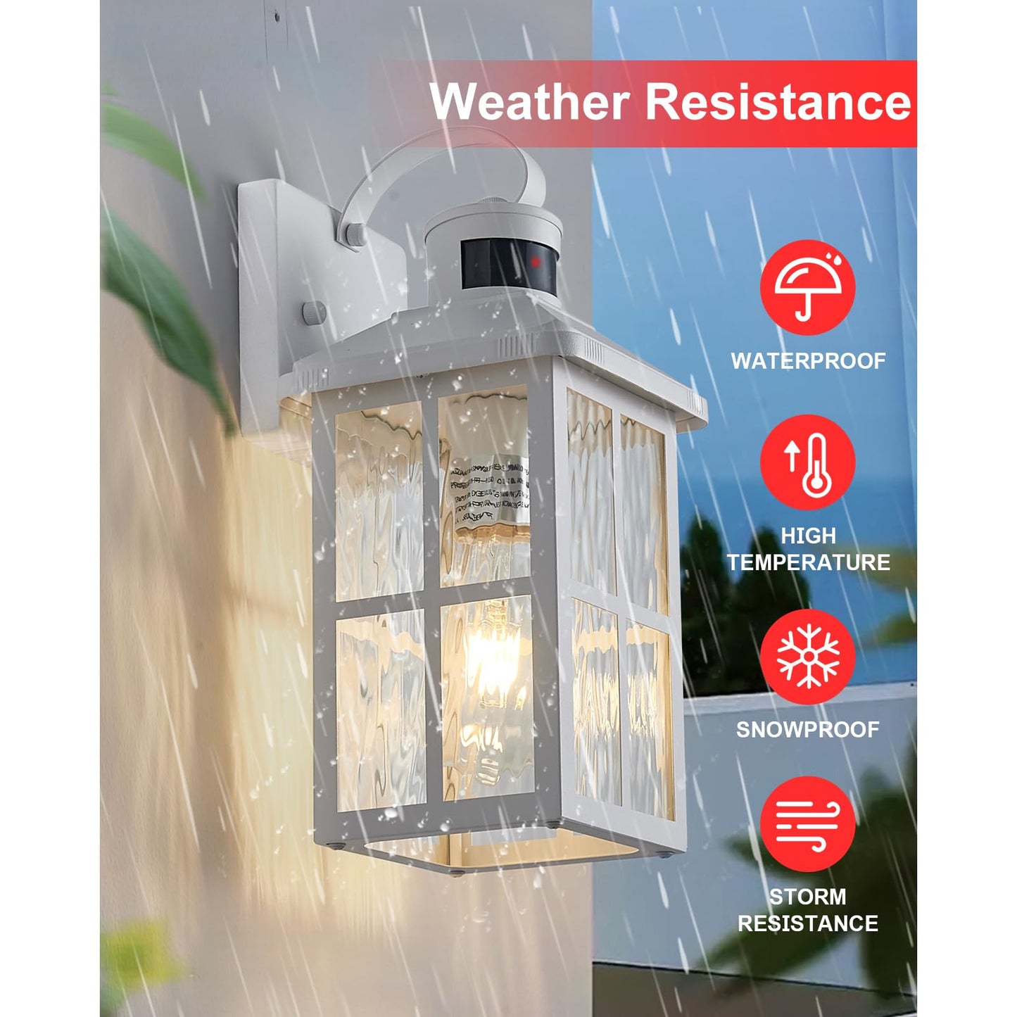 Yjxgdil Porch Lights Outdoor With Remote Control: Motion Sensor Exterior Lighting Fixtures Intelligent 3 Lighting Modes Outdoor Wall Lights Sconce Lights For House Patio Front Door Garage
