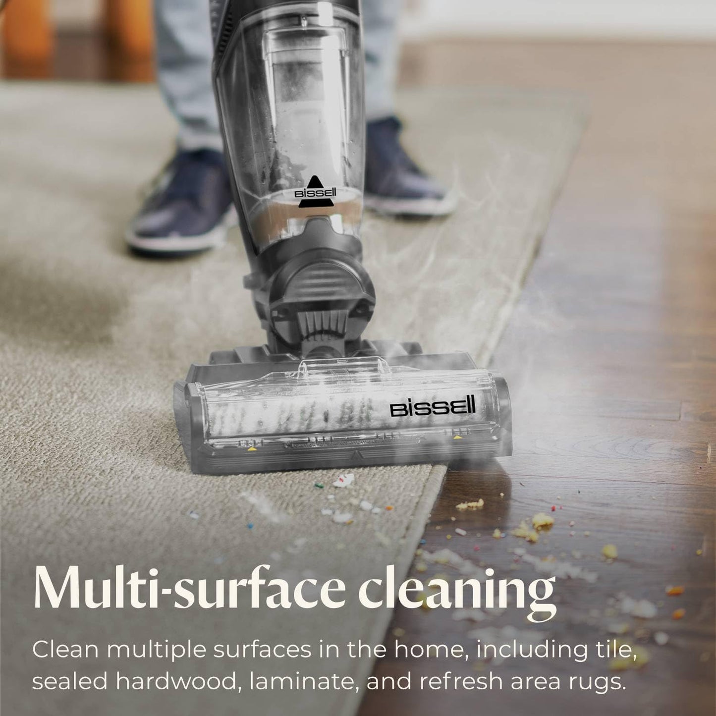 Bissell Crosswave Hydrosteam Deluxe Wet Dry Vac, Multi-Purpose Vacuum, Wash, And Steam, Formula Included, Green, 3515G