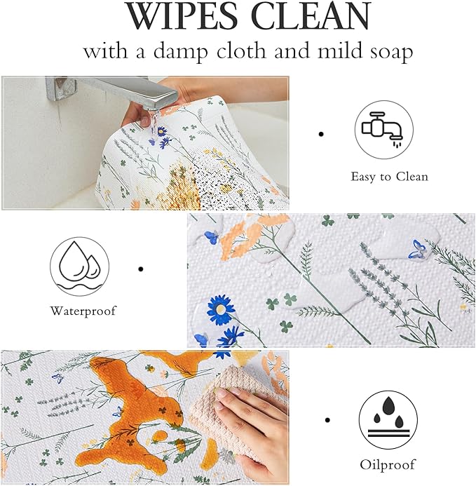 Beautysaid Shelf and Drawer Liner for Kitchen Cabinet, Non Adhesive Non Slip Shelf Paper Waterproof Washable Thickened for Dresser Pantry Shelve Bathroom Protector Liner(Floral,23.6 in x 10 FT)