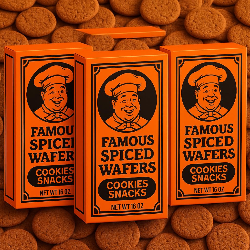 Generic Famous Spiced Wafers - 3 Pack Halloween & Christmas Cookies, 16 Oz Boxes with Treat Bag