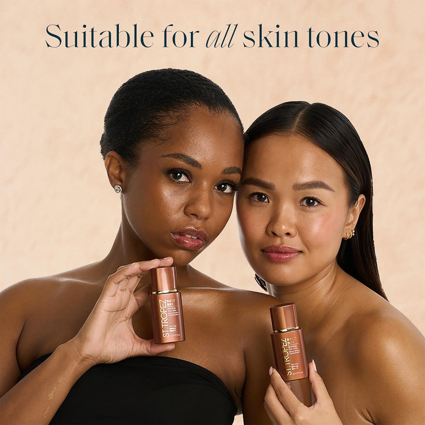 St. Tropez Sunlit Skin Bronzing Tint and Self Tan Face Serum, 1 Fl Oz