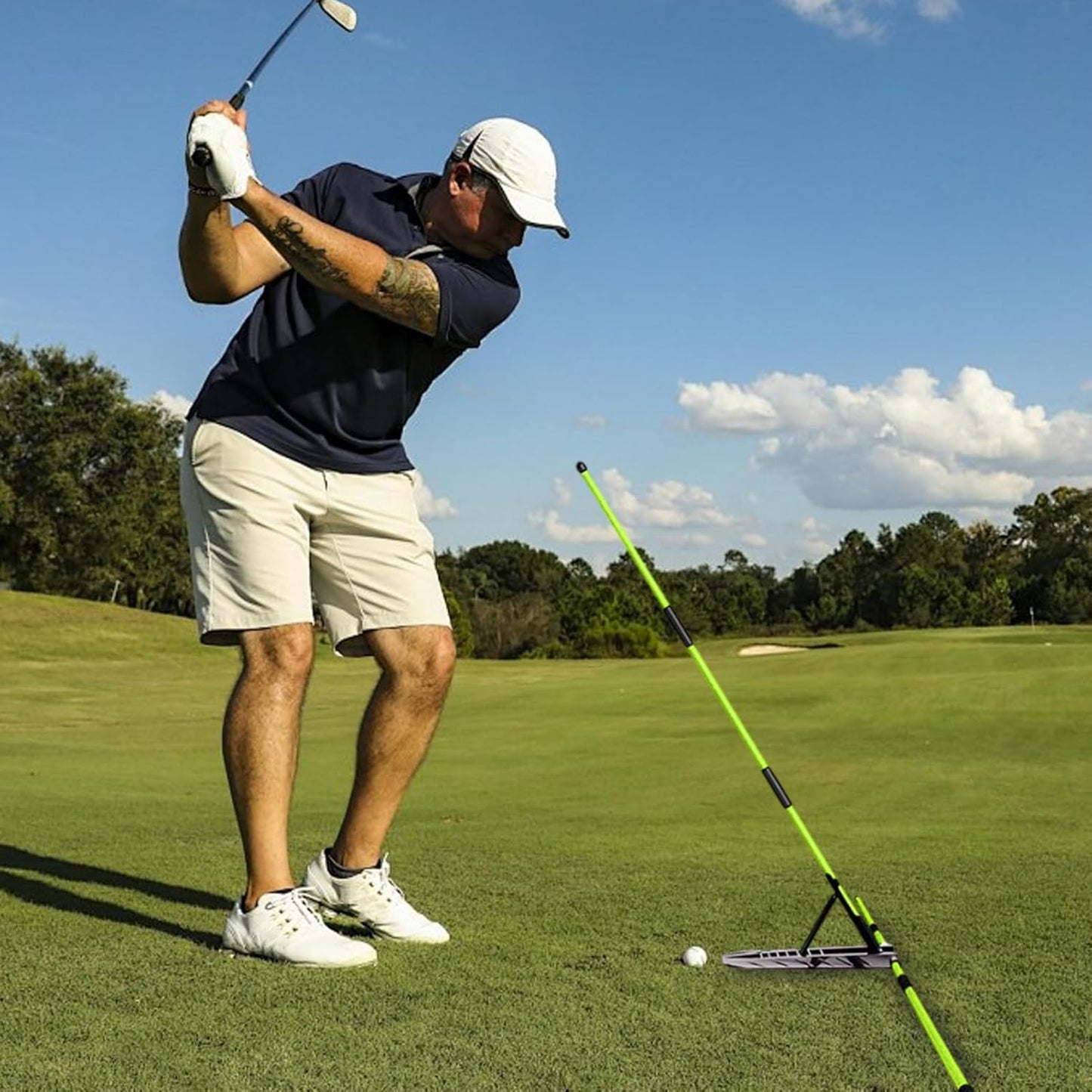Golf Alignment Sticks - Portable Training Aid, Adjustable Practice Equipment, Carefully Designed Precision Swing Alignment Tool | Driving Range Training Improvement Gear for Men Women coachPlayer