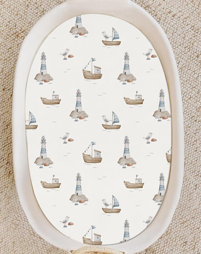 Bassinet Sheets for Baby Girls Boys 2 Pack, Fitted Baby Mattress Sheet for Rectangle, Oval, Hourglass Bassinet Mattress, Breathable Cozy & Universal Fit (Blush Bunny)