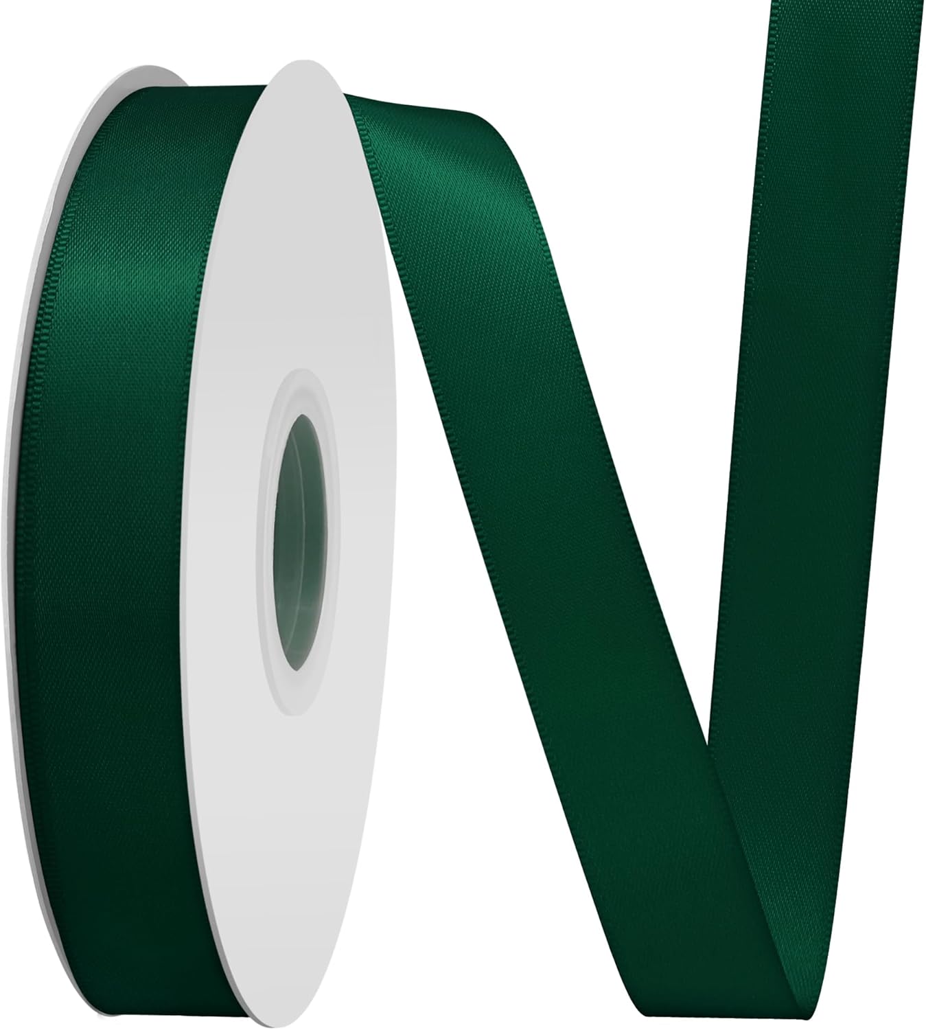 Spruce Satin Ribbon 3/4" X 50 Yards Solid Color Double Faced Ribbons Perfect for Crafts Wedding Decor Bow Making Arts Sewing and More