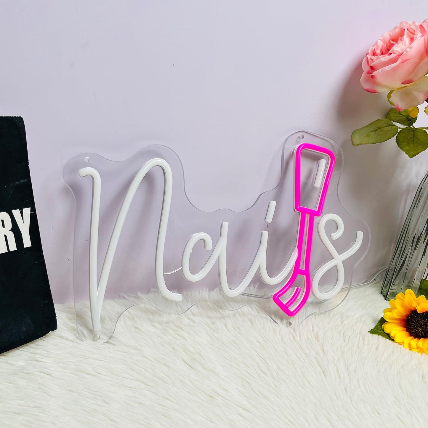 Nails Neon Sign For Nail Room  Led Nails Neon Signs For Wall Decor  Beauty Room  Salon Bar  Bedroom  Nails Neon Lights Christmas Birthday Gift For Girls  Lover  Friend