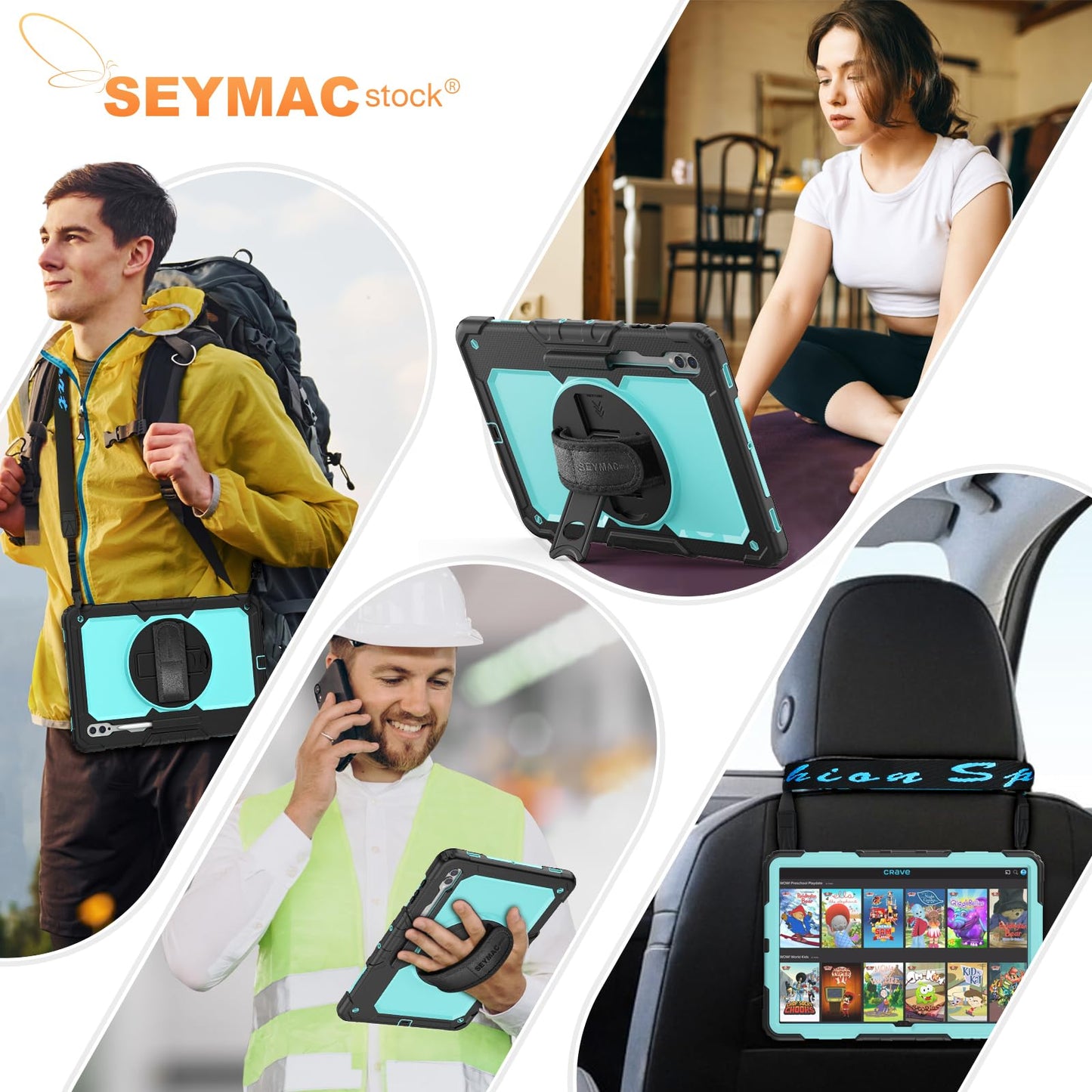 Seymac Stock Case For Samsung Galaxy Tab S10 Ultra / S9 Ultra Tablet Case 14.6   Protective With Screen Protector, Pen Holder,