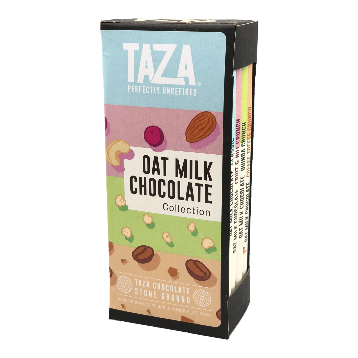 Taza Chocolate Organic Oat Milk Chocolate Bar Variety Pack Bundle  2.5 oz (4 count)  Vegan