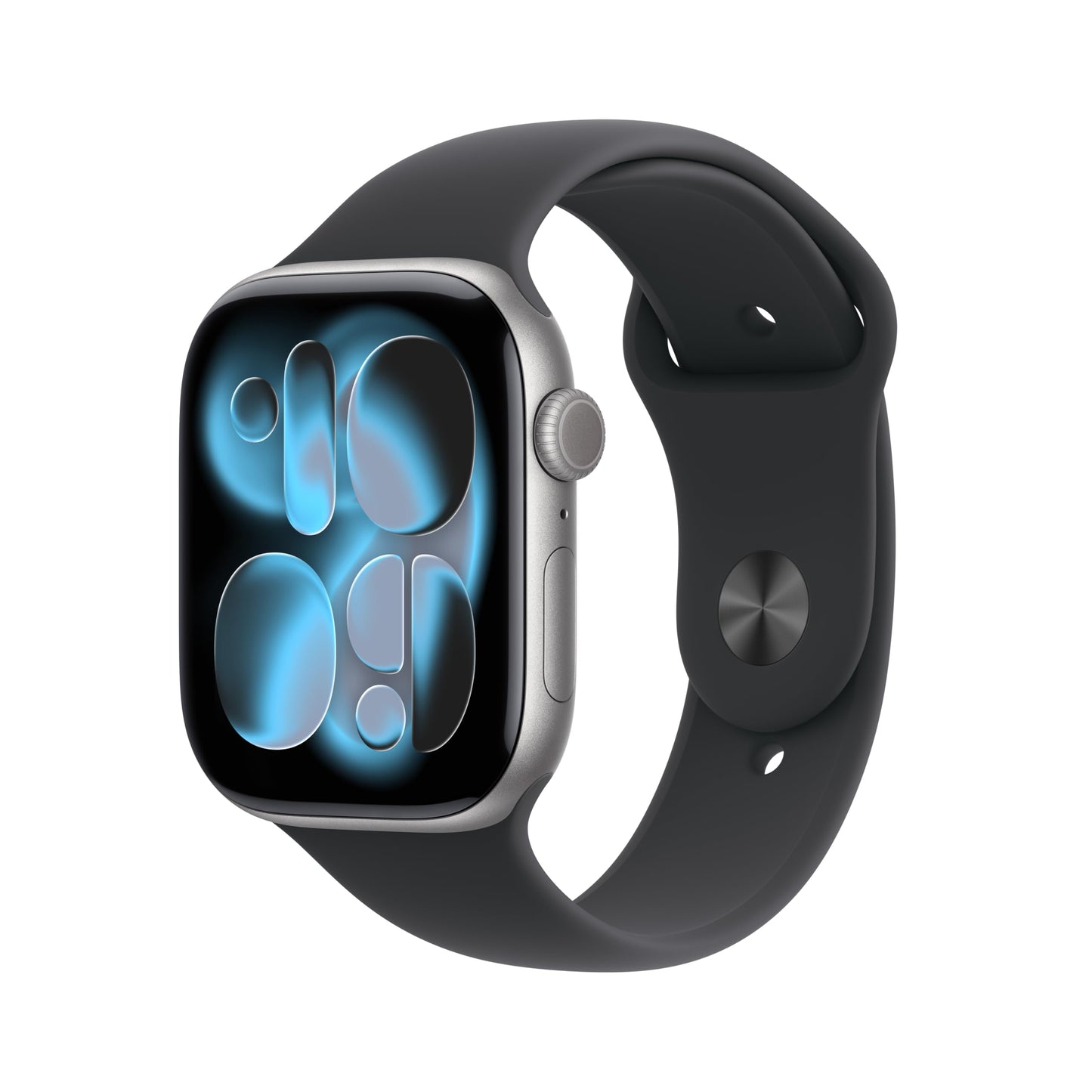 Apple Watch Series 11 [GPS 46mm] Smartwatch with Space Gray Aluminum Case with Black Sport Band - M/L. Sleep Score, Fitness Trac