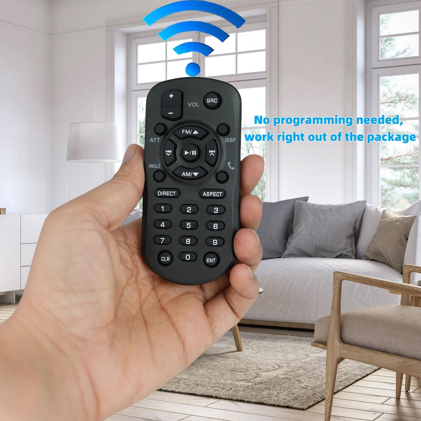 Replacement Remote Control Rm-Rk258 Rmrk258 For Jvc Car Stereo Multiedia Receiver Kw-V960Bw Kw-V950Bw Kw-V850Bt Kw-M865Bw Kw-M85