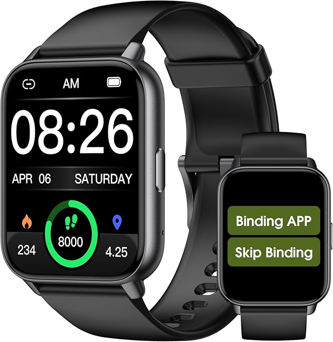 Kummel Smart Watch for Men Women, No App/Phone Required, Fitness Tracker with Pedometer, Bluetooth Call (Answer/Make Cal...