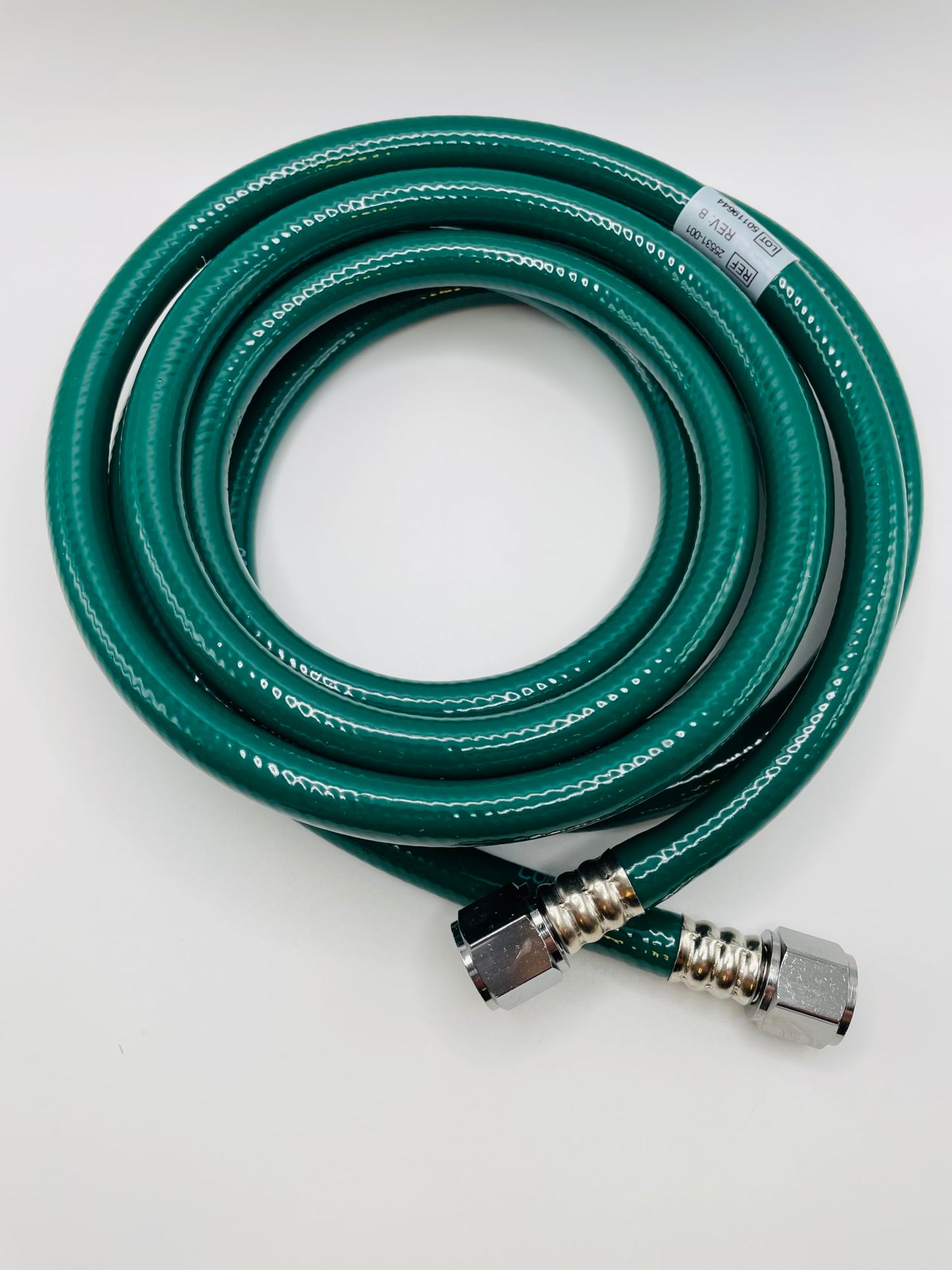 O2-Oxygen Hose-25531-001, Color-Green, 3 Meters or 118", DISS Female X Diss Female X Diss. Clean for medical use.