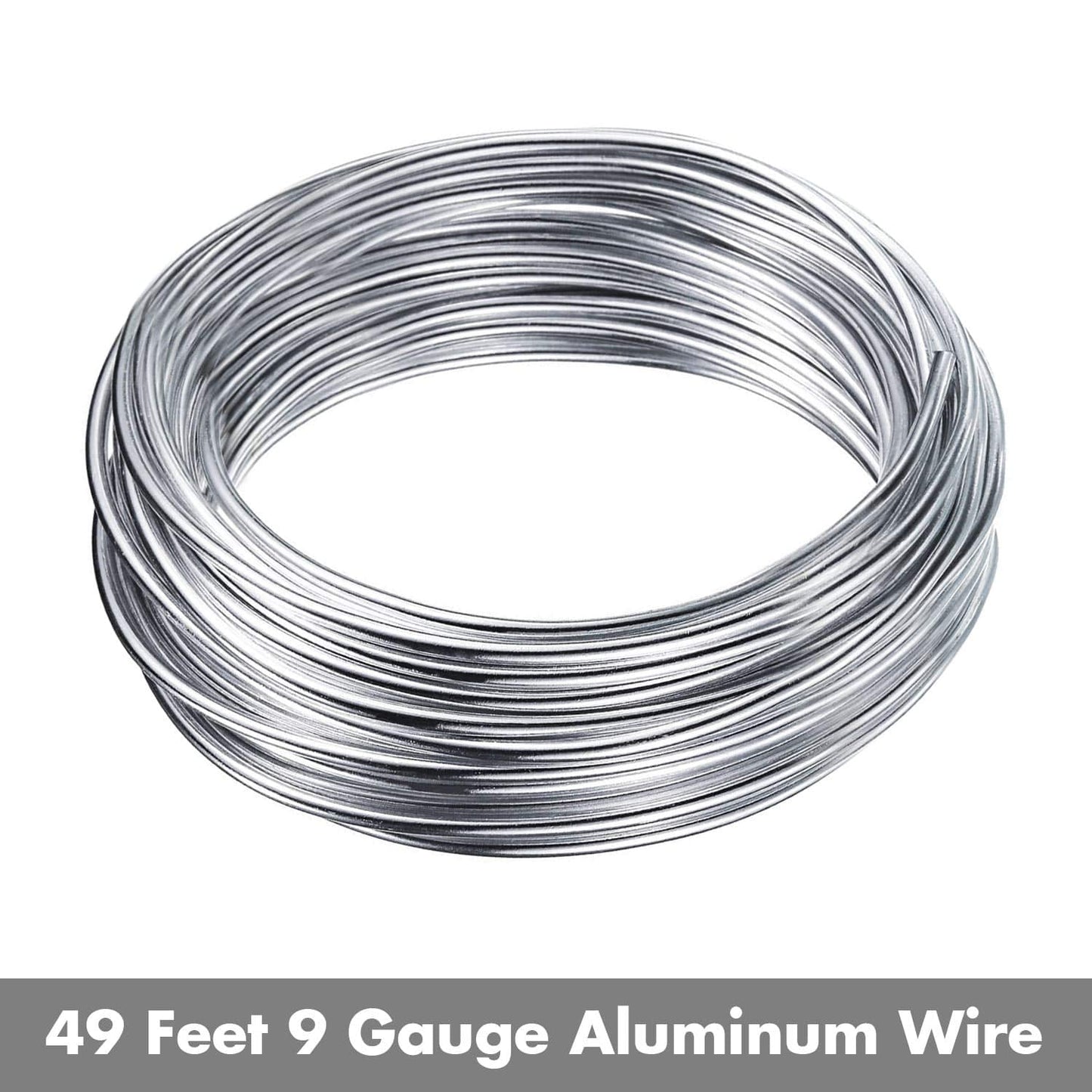 Aluminum Wire, Anezus 9 Gauge 12 Gauge 18 Gauge Bendable Metal Wire Armature Aluminum Craft Wire for Wreath Making Beading Floral (Silver, 3 mm Thickness)