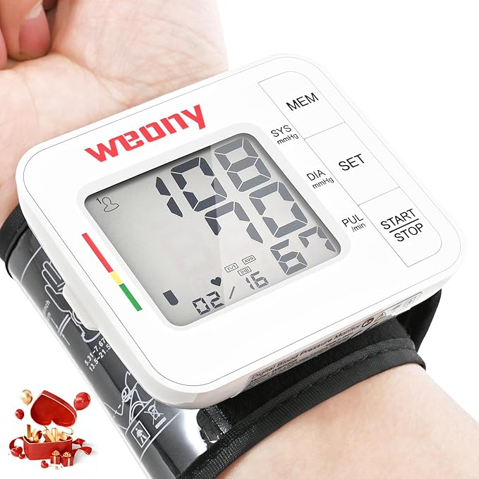 WEONY Blood Pressure Monitor for Home Use,Automatic Wrist Blood Pressure Monitor,Adjustable Wrist Blood Pressure Cuff (5....