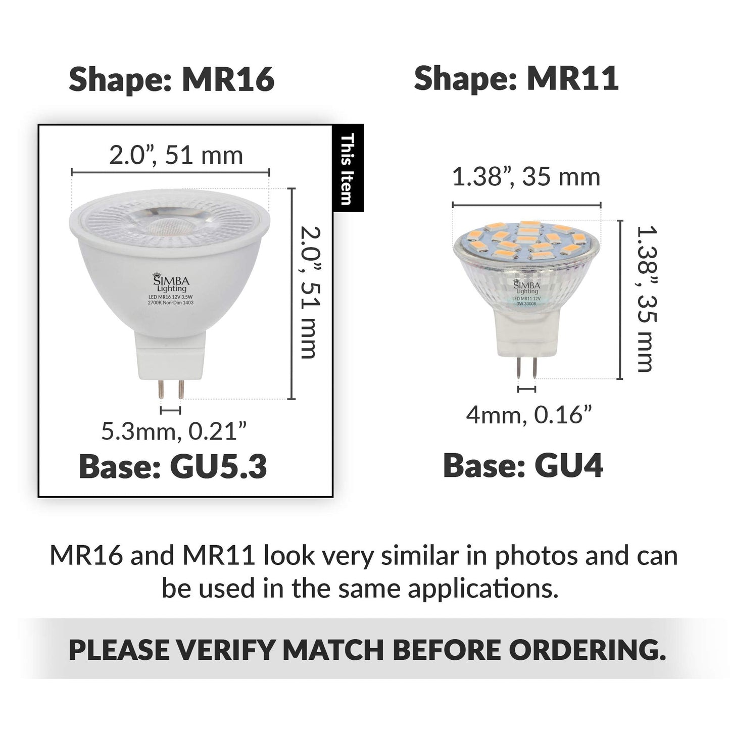Simba Lighting Led Mr16 3.5W 12V Light Bulb (10 Pack) 20W Halogen Spotlight Replacement For Landscape  Accent  Track Lights  Desk Lamps  Bab C  Gu5.3 Bipin Base  2700K Warm White  Not Dimmable