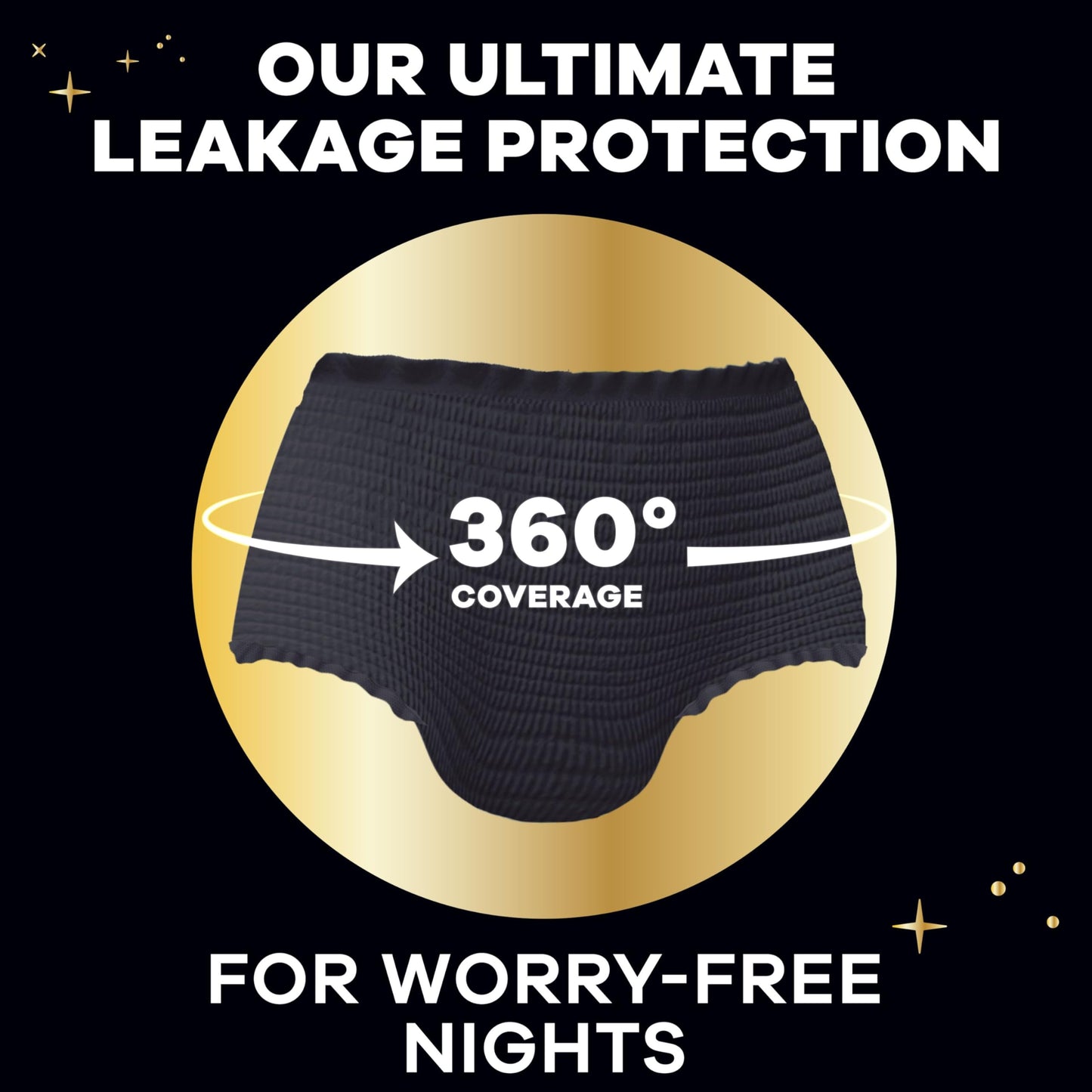 Always ZZZs Disposable Period Underwear, Size L, Absorbs 5X More Than an Ultra Thin Overnight Pad, Comfortable Sleep Worry-Free Nights 26 Count