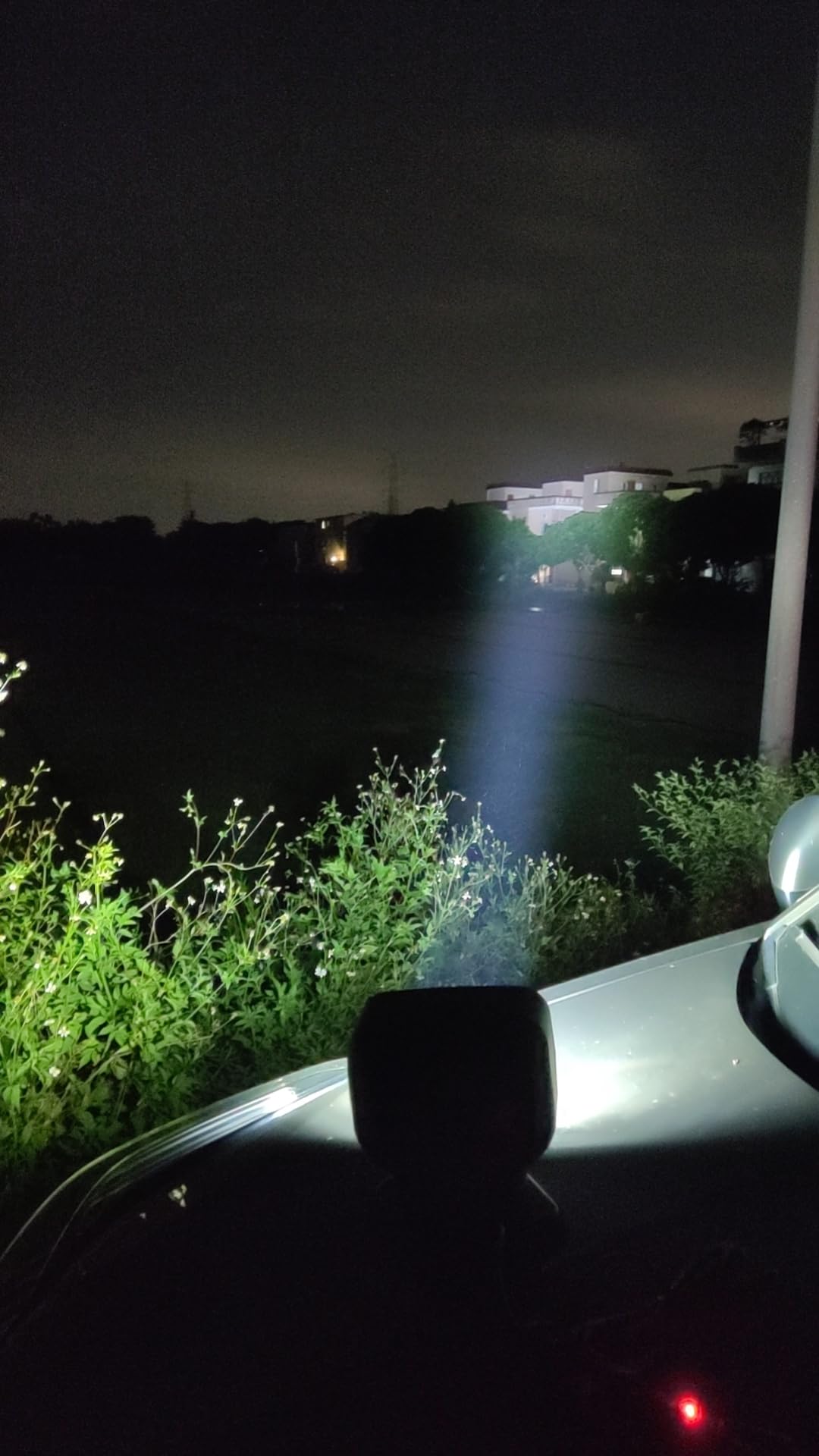 JIUHUAN LED Search Light 70W 7 Inch 360° Rotating Remote Control Waterproof White Model JH116-70W-Laser-W