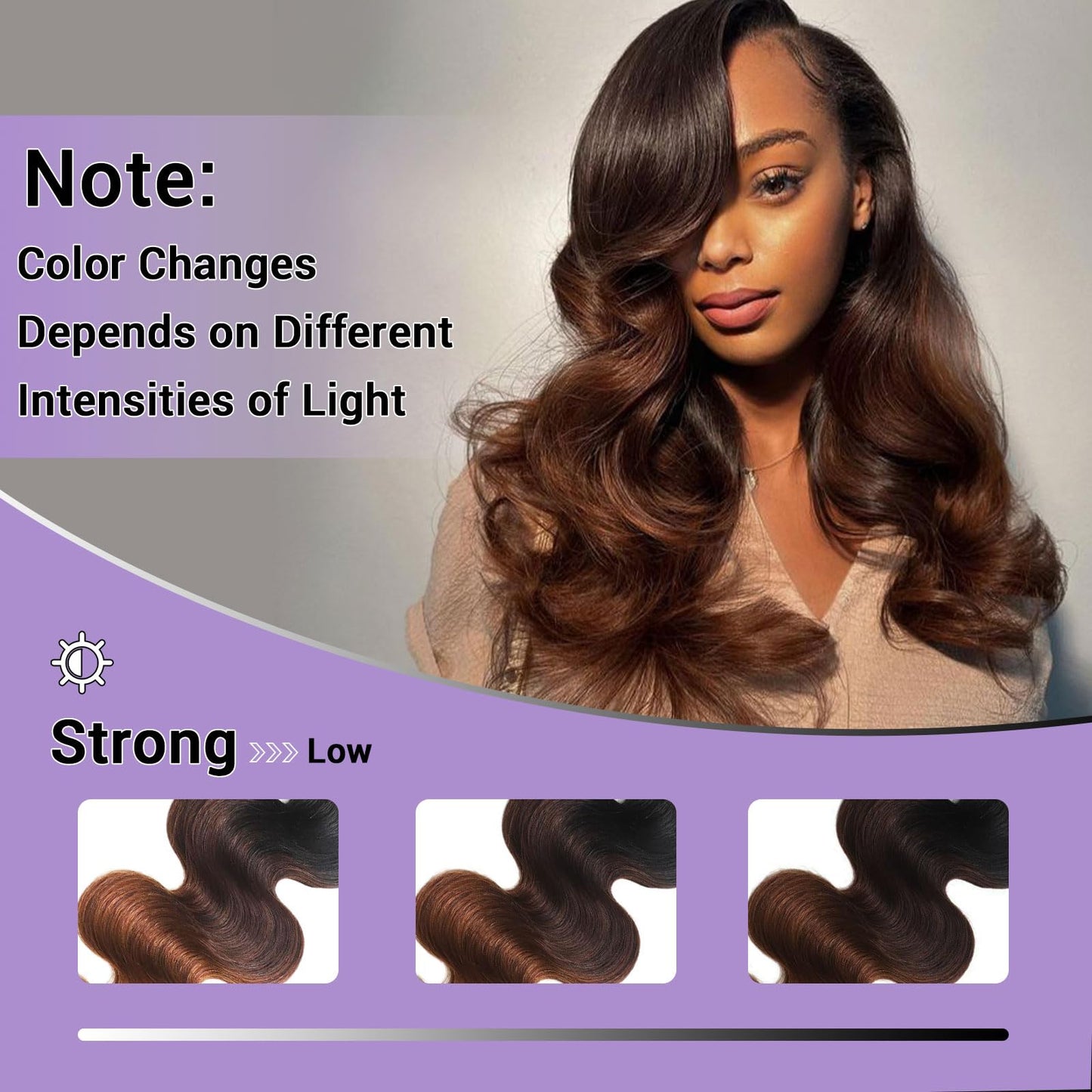 T1B/2/30 Chestnut Brown Ombre Human Hair Bundles Body Wave 100% Real Virgin Human Hair Bundles 24 26 28 Inch Dark Roots Bundle 3