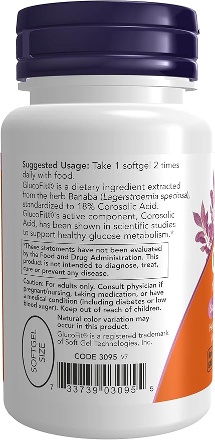 GlucoFit, 60 Sgels by Now Foods (Pack of 3)