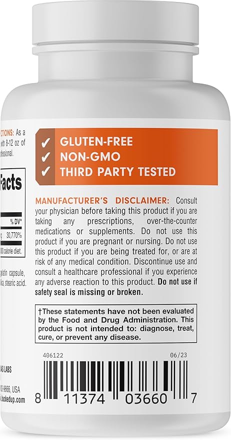 Bucked Up Vitamin B2 400mg Capsules, Essentials (90 Servings)