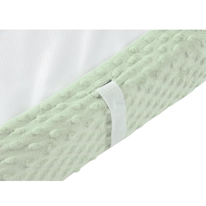 Baby Changing Pad Cover, Super Soft Plush Dot Diaper Changing Table Covers for Baby Girls and Boys, Ultra Comfortable, Safe for Babies, Fit 32"/34'' x 16" Pad (Green)