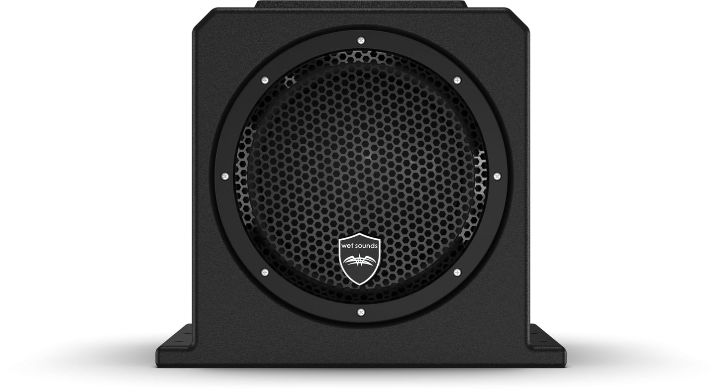 Wet Sounds | Stealth As-10 | High Efficiency, 10 Active Marine Powered Subwoofer With Built-In 500 Watt Amp | Remote Level Contr