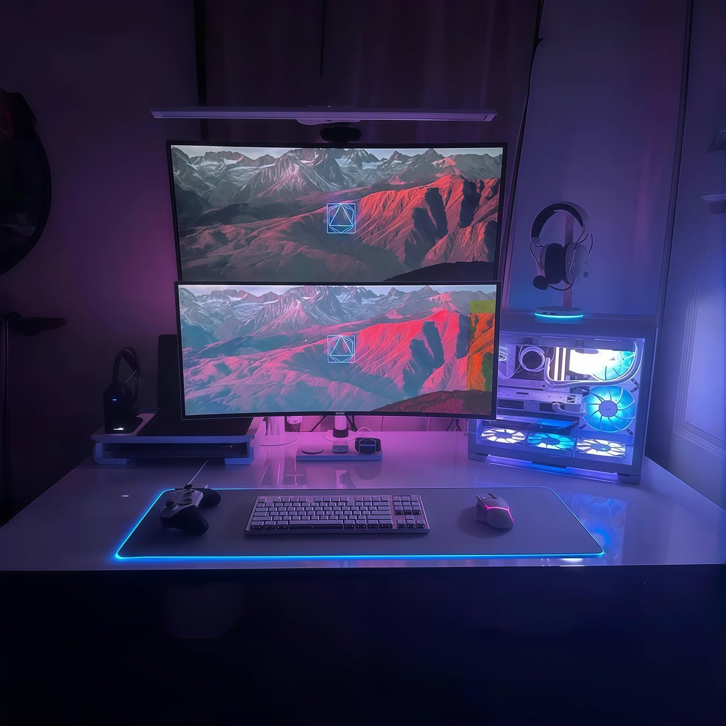 Kado Dual Gaming Monitor Setup - 2-Pack 30" Curved 1800R 21:9 Ultrawide 2560x1080 200Hz 1ms Computer Monitor, Stacked Gaming Setup AMD FreeSync Premium, VESA Mount HDMI DisplayPort Built-in Speakers