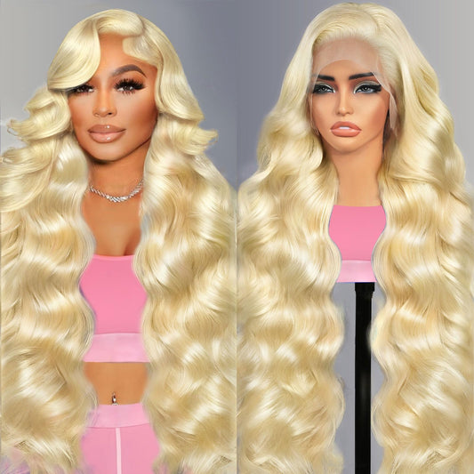 613 Lace Front Wig Human Hair 210 Density Blonde Wig Human Hair 13x6 Body Wave HD Transparent Lace Front Wigs Human Hair Pre Plu