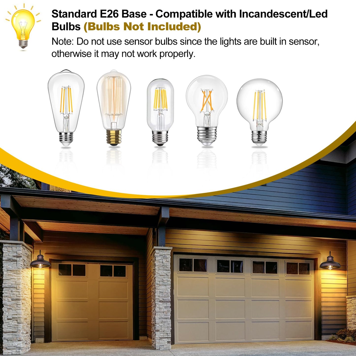 TOBUSA 2-Pack Outdoor Wall Lights, Waterproof Metal Gooseneck Barn Sconces, 11.5in  Distressed Brown, Model B11023PP(2PK)
