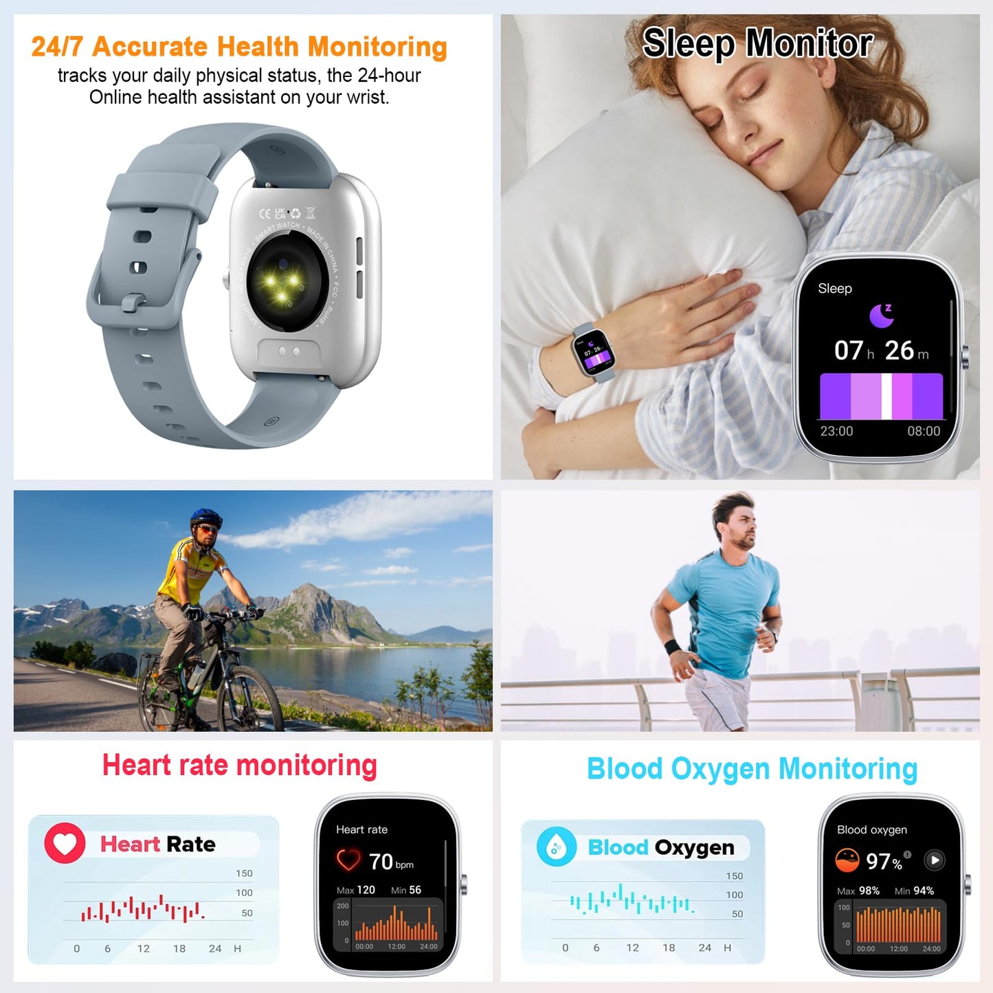 Uaue Smart Watch For Men Women (Answer/Make Call), 1.91 Smartwatch Fitness Activity Tracker, 112+Sports Step Counter Fitness Wat