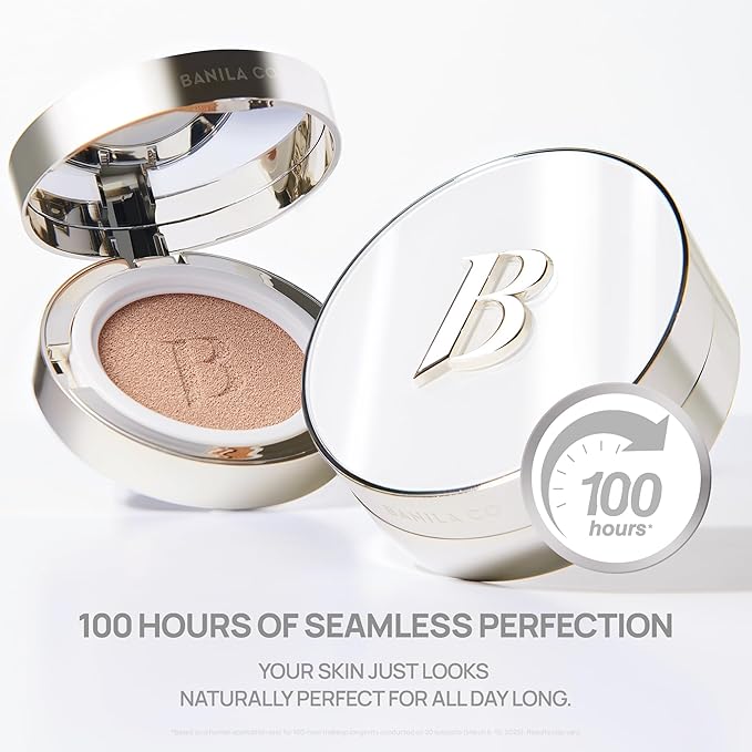 BANILA CO Covericious Ultimate Cover Cushion | Up to 100HR Long-Wear Foundation | 20 Shades for All Skin Tones | Matte & Lightweight Finish | Korean Cushion Foundation (14g / 0.49 oz), 28C CARAMEL