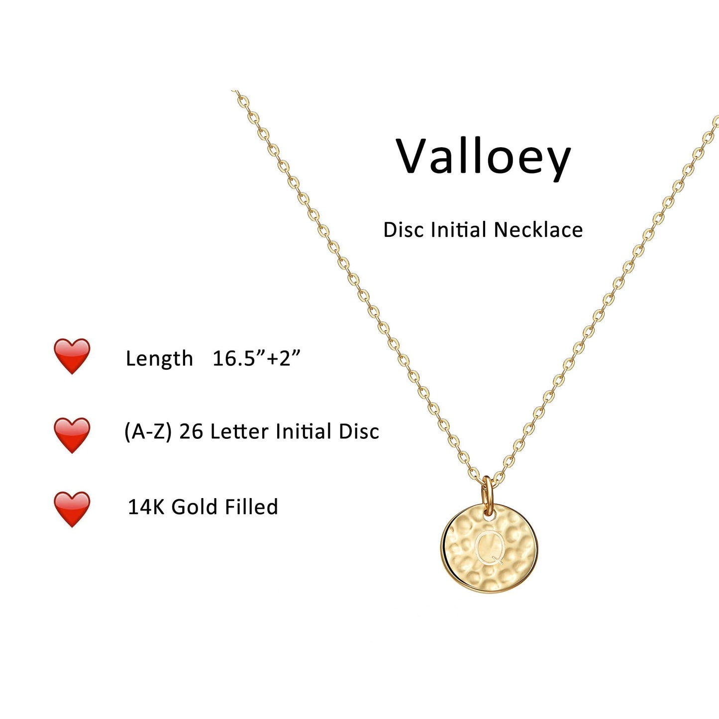 Valloey Rover Initial Necklaces for Women 14K Gold Plated Dainty Layered Necklce Round Coin Disc Pendant Engraved Letter F Neckl
