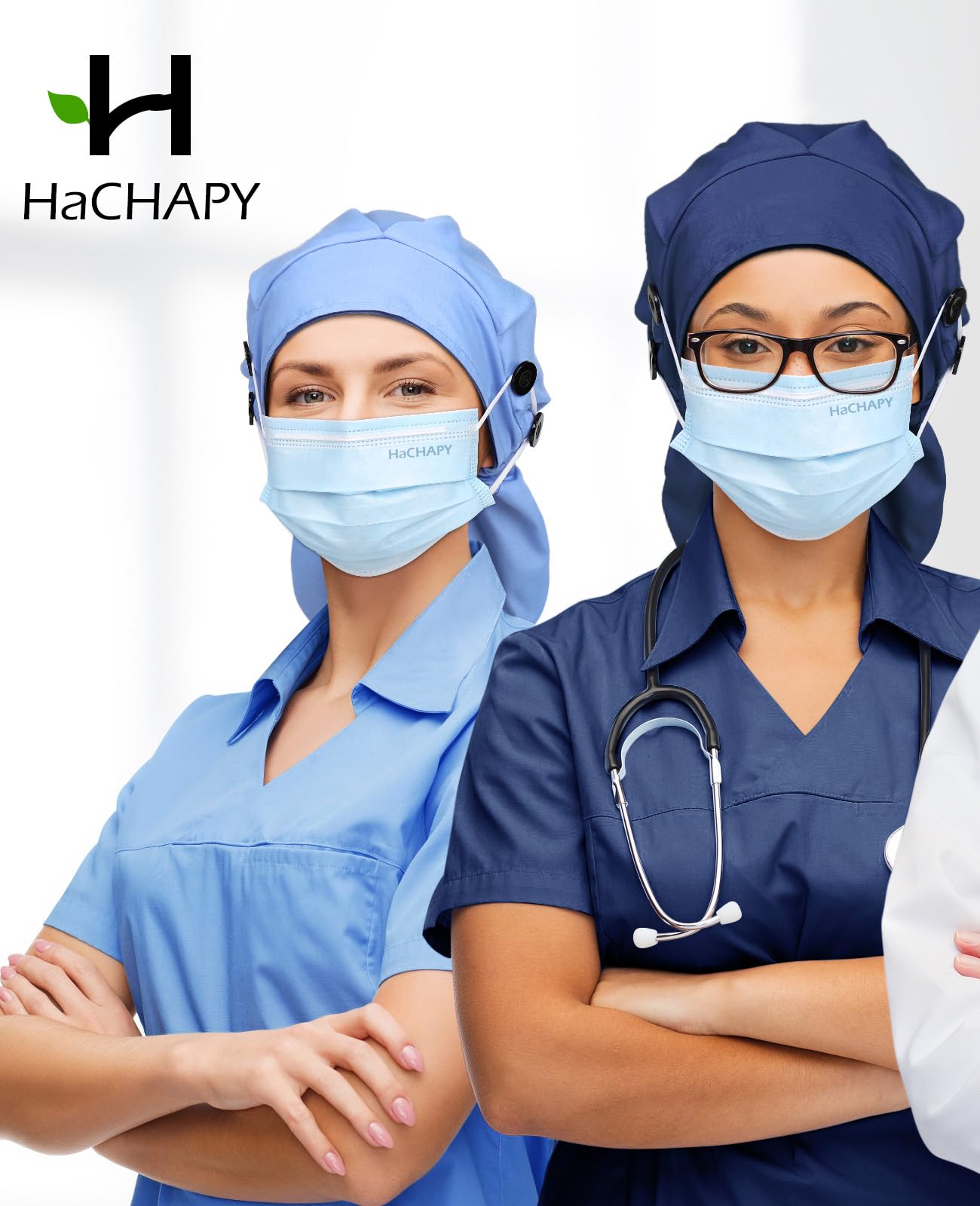 Large Satin Scrub Cap for Women Long Braids Hair Silk Lined Nurse Head Cap Surgical Hat Black Blue