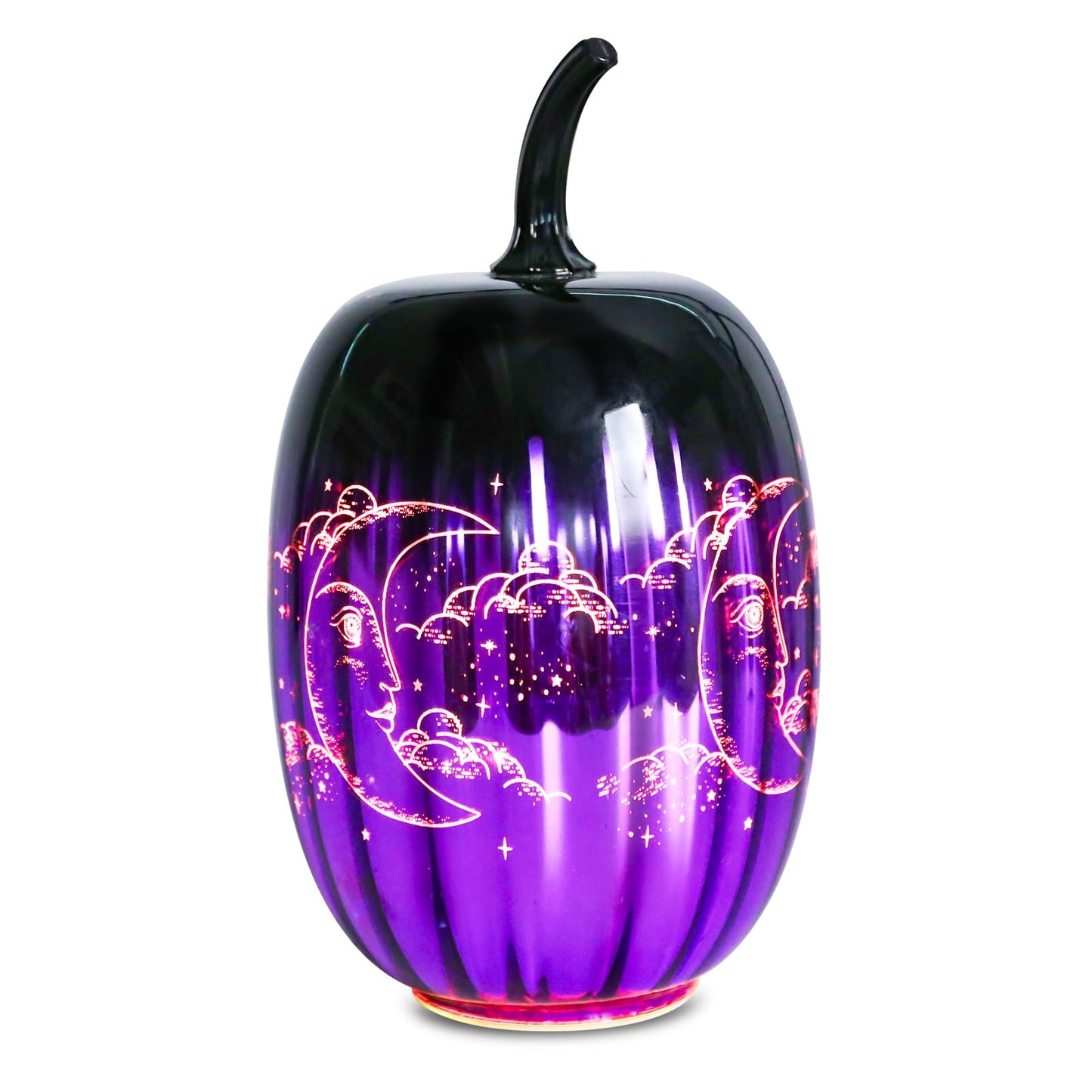 Ovewios Glass Pumpkin Lights  Light Up Pumpkins Table Lamps For Halloween Decorations Fall Thanksgiving Holiday Party Home Tabletop Centerpiece Decor