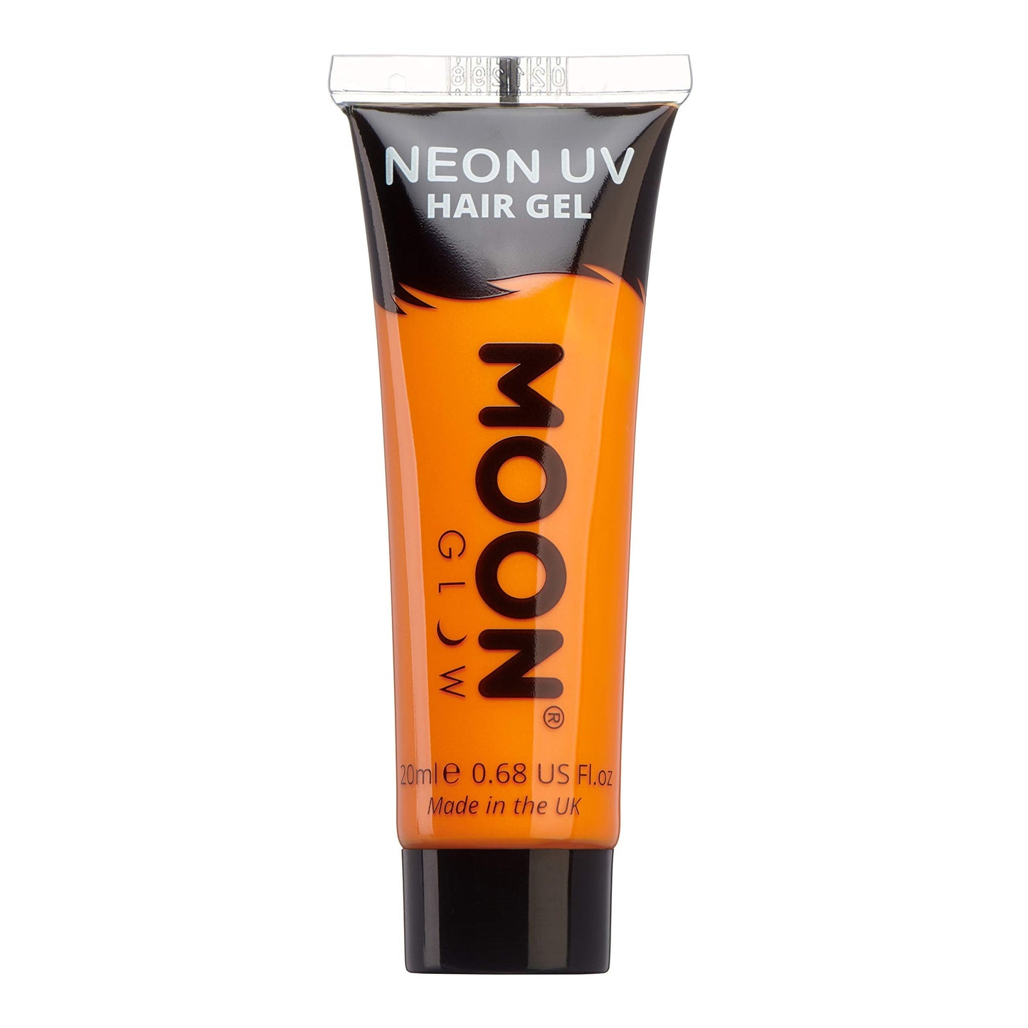 Moon Glow - Blacklight Neon UV Hair Gel - 0.67oz Intense Orange - Temporary wash out hair color - Spike and Glow!