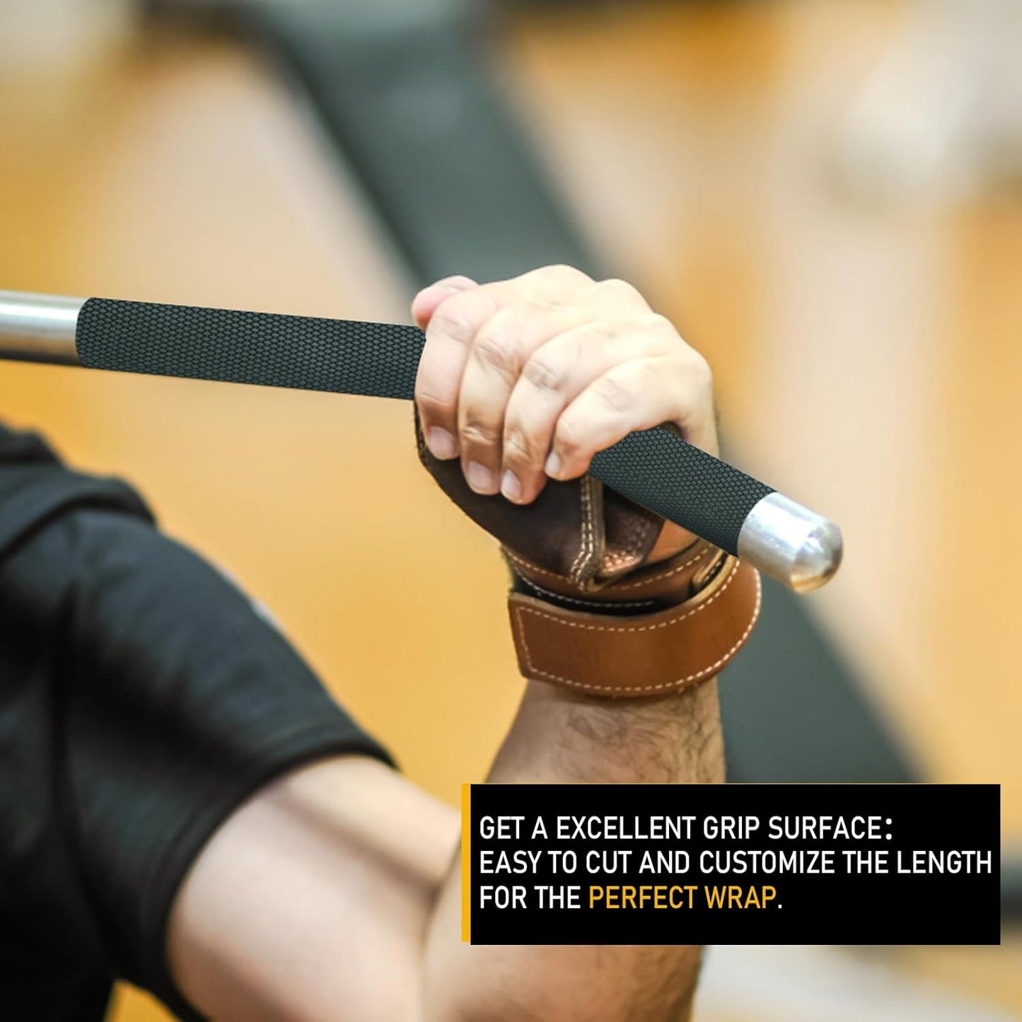 Rubber Grip Tape, 4 In x 10 Ft Non-Abrasive Grip tape for handles, Strong Adhesive Waterproof Heat Resistant Cushion grip, Comfortable in hands, perfect for handles, handlebars, or any slippery stuff