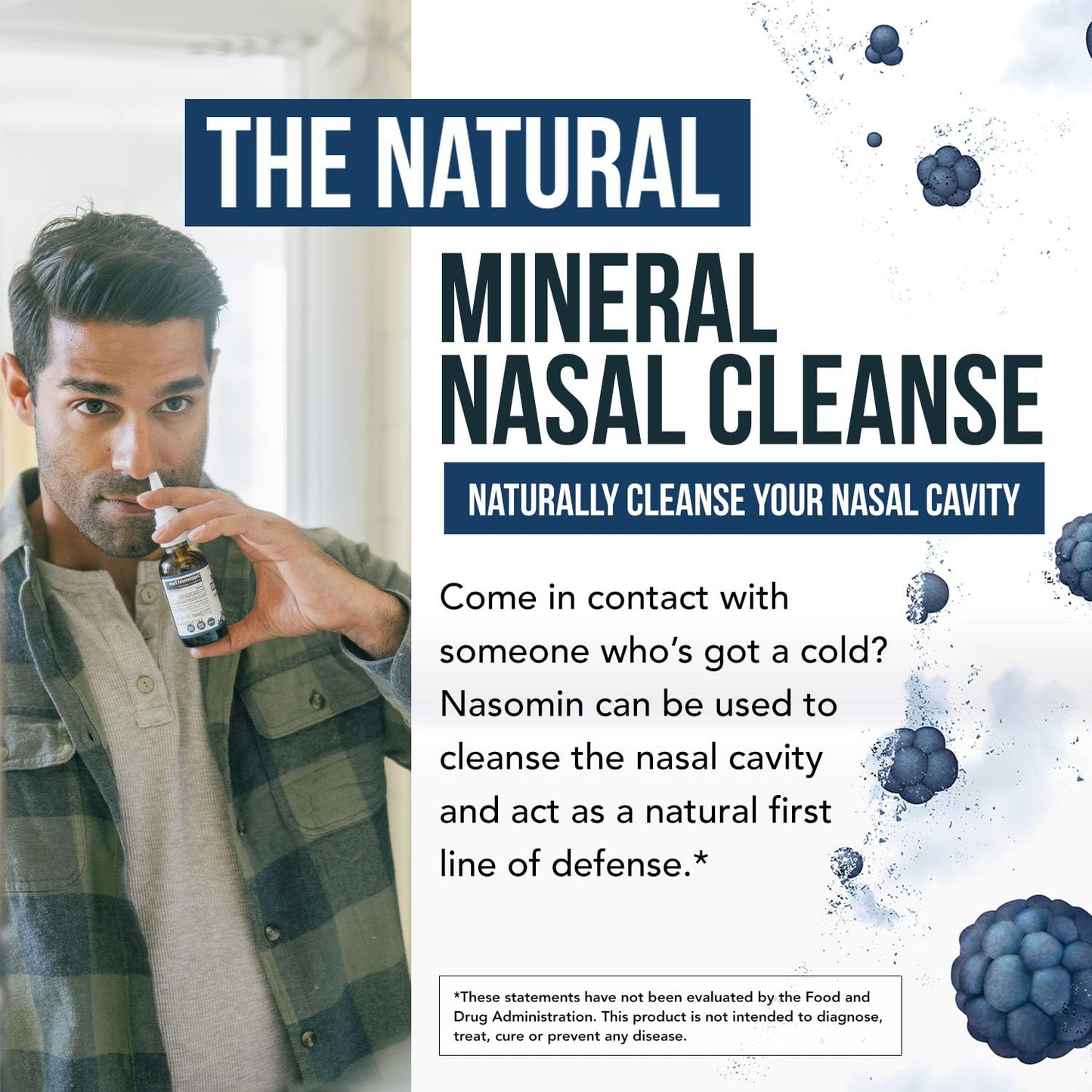 Nasomin® Iodine Nasal Spray – Cleanses & Refreshes Your Nasal Passages – Iodine & Fulvic Acid Blend – 150+ Uses Per Bottle – 100% Natural Mineral Formula – (2 oz. Bottle + Nasal Sprayer)