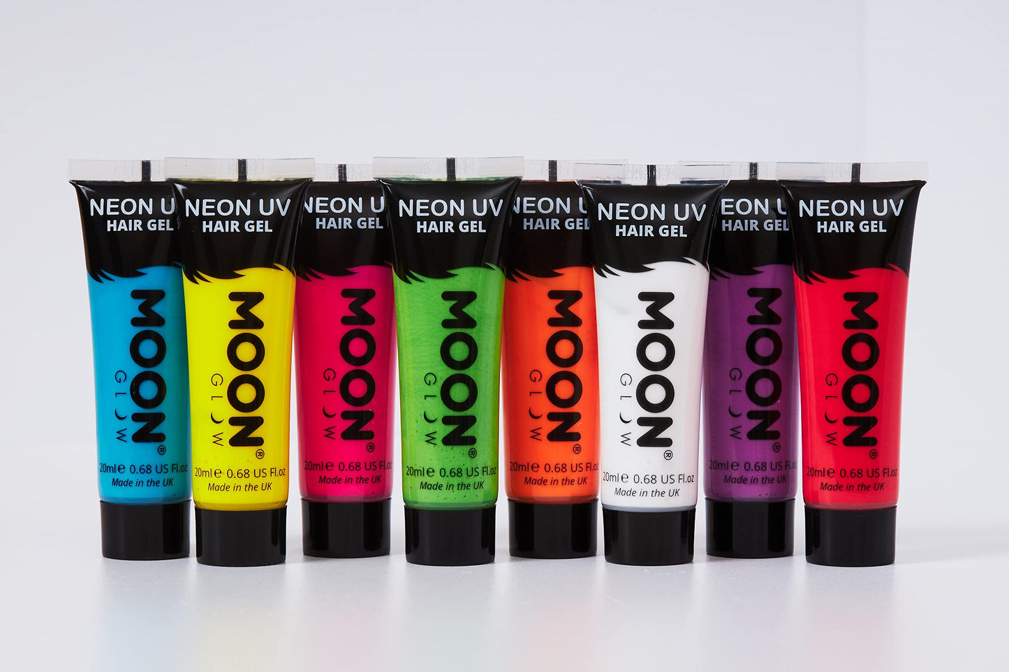 Moon Glow - Blacklight Neon UV Hair Gel - 0.67oz Intense Orange - Temporary wash out hair color - Spike and Glow!