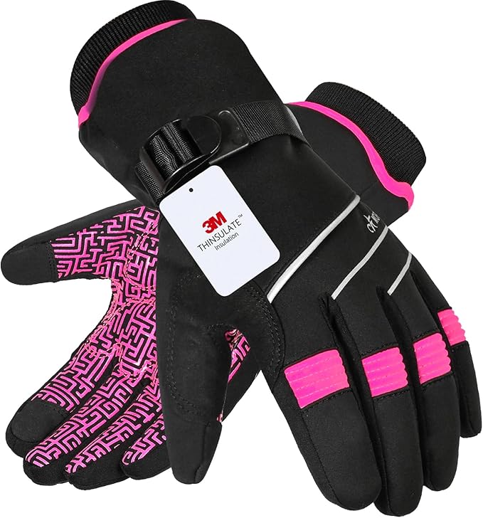 MOREOK Waterproof & Windproof -30°F Winter Gloves for Men/Women, 3M Thinsulate Thermal Gloves Touch Screen Warm Gloves for...