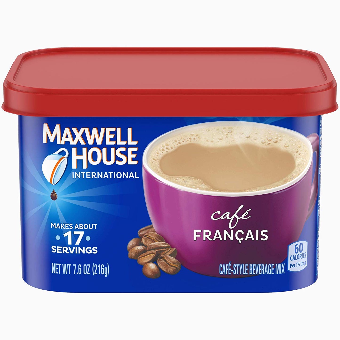 Maxwell House light roast International Cafe Francais Caf  , 7.6 Ounce (Pack of 8)