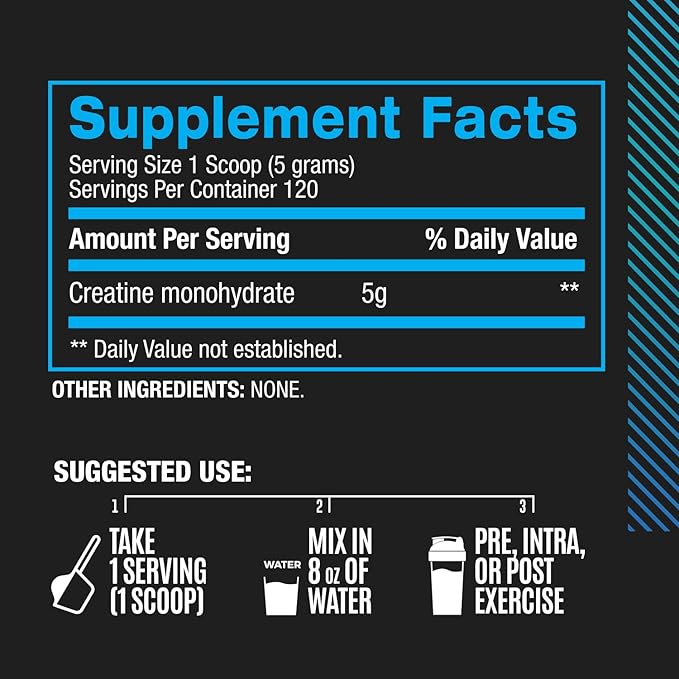 BPI Sports Micronized Creatine - Increase Strength - Reduce Fatigue - Lean Muscle Building - 100% Pure Creatine - Better Absorption - Supports Muscle Growth - Unflavored - 120 Servings - 21.16 Ounce