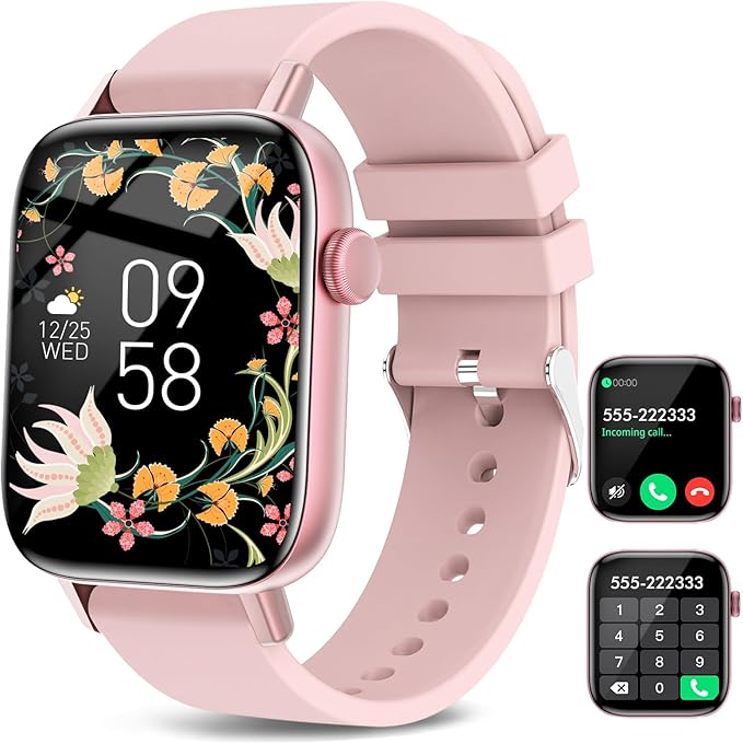 FTTMWTAG Smart Watch for Android iPhone-Call Receive/Dial/Read Message/AI Control-1.9" HD Screen-IP67 Waterproof Fitness S...