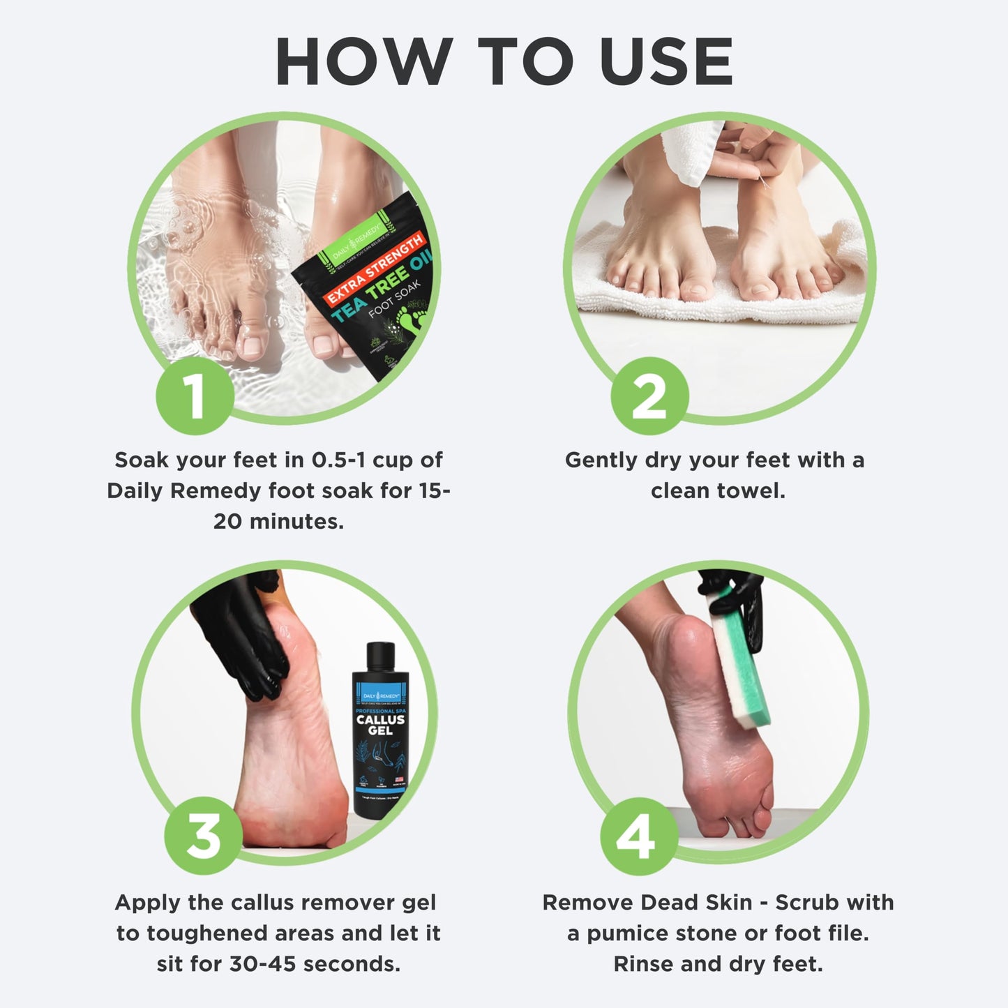 Foot Callus Remover Gel Set - Professional Callus Remover for Feet, Calloused Feet Remover Gel - Pedicure Kit & Foot Spa Tools -