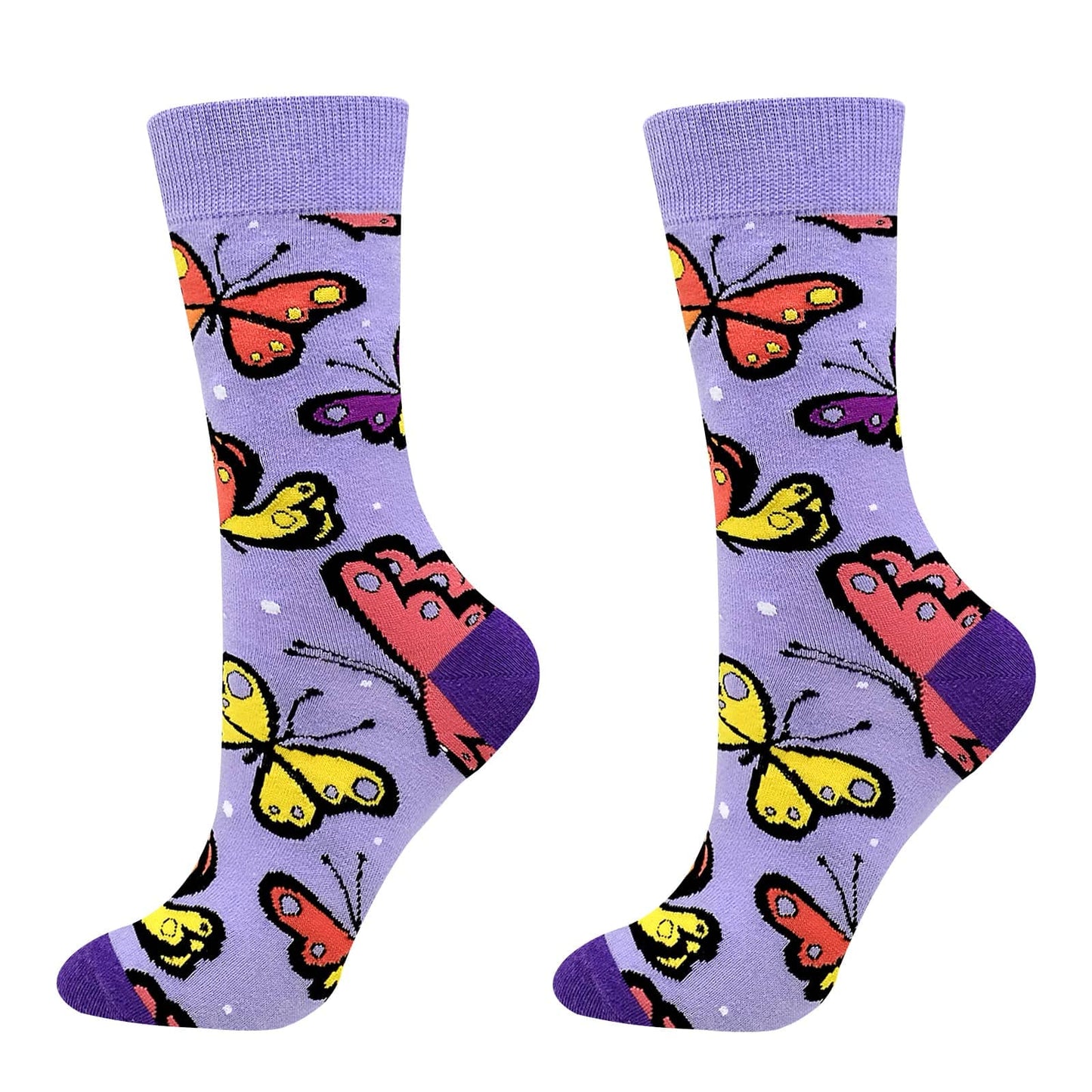 Fasefunn Women's Fun Socks Funny Colorful Novelty Crazy Animal Patterned Socks Crew, Premium Cotton, Size 6-11, 12 Pairs US031201