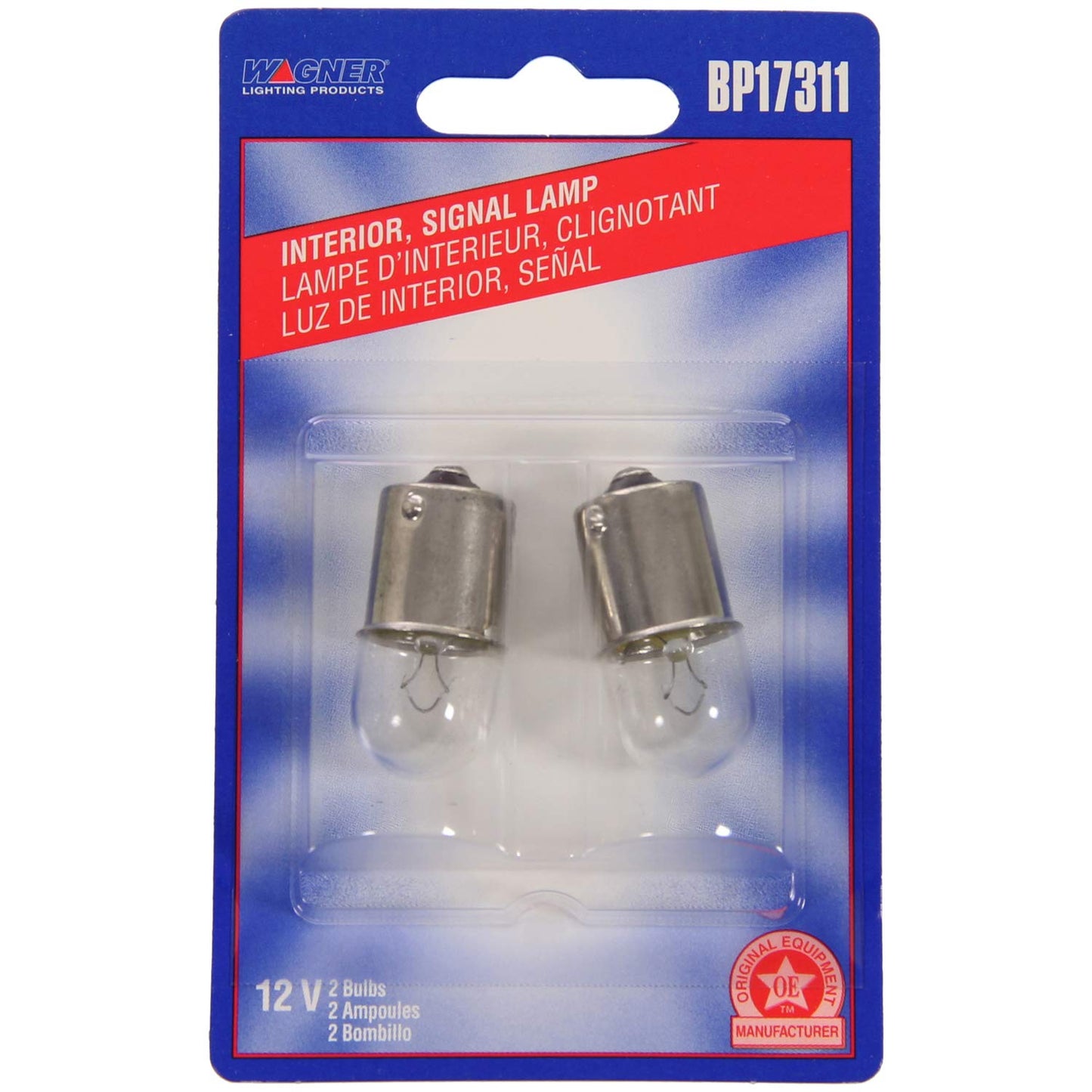 Wagner Multi-Purpose Light Bulb, Standard Glass, Model Bp17311, Card Of 2