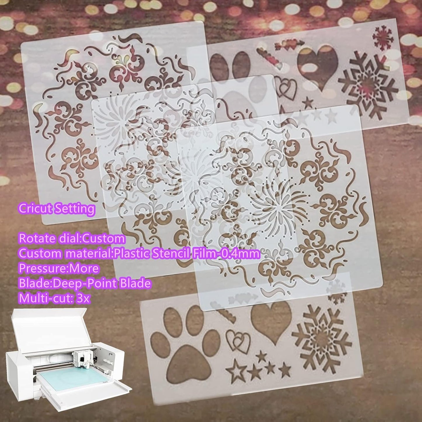 BANLTRE 10 Pieces 10 mil Transparency Blank Template Material Stencils Mylar for Cutting Paper Clear Sheet 12 × 12 inch (10-10 mil)