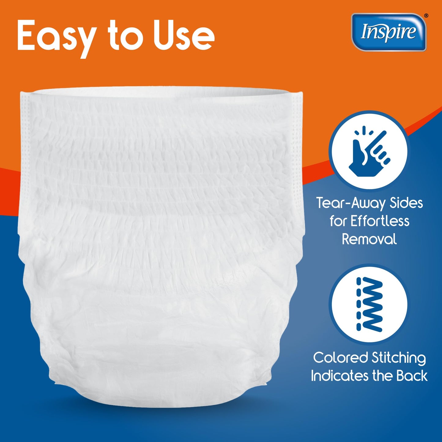 Inspire Protective Underwear for Men and Women | Adult Diapers | Bowel Incontinence Under wear for Adults | Disposable Pull Ups - 4 Bags of 20 | 80 Total (Small/Medium)