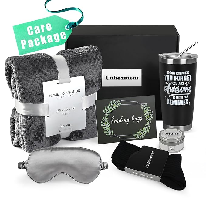 UNBOXMENT Care Package for Men Sick Friend, Get Well Soon Gifts Basket for Man, Feel Better After Surgery Recover, Thinkin...