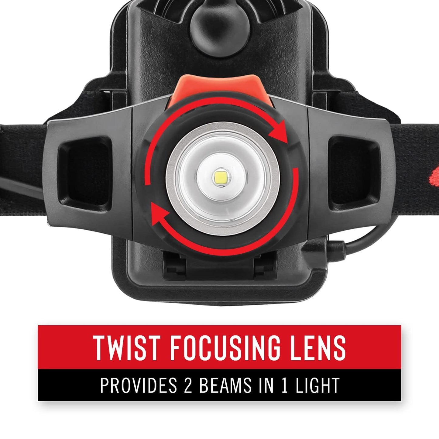 Coast Hl7 Led Headlamp, 330 Lumen, Focusing, Black, Model 19284, Plastic Material
