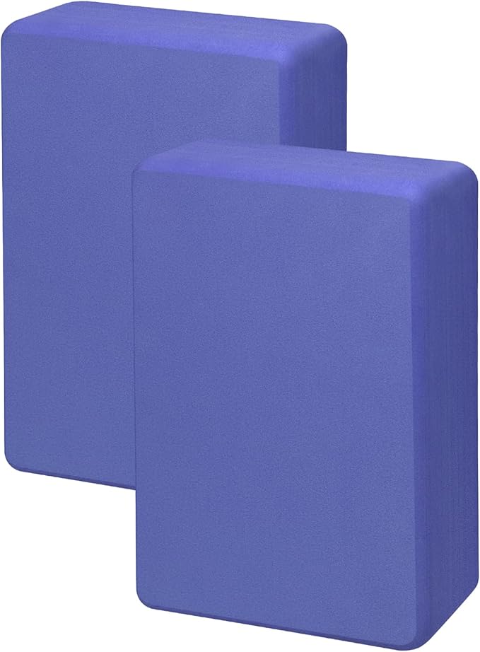 2 Pack Yoga Block, Premuim EVA Foam Block, Durable Non-slip Exersice Block for Yoga, Pilates, General Fitness, Stretching,...