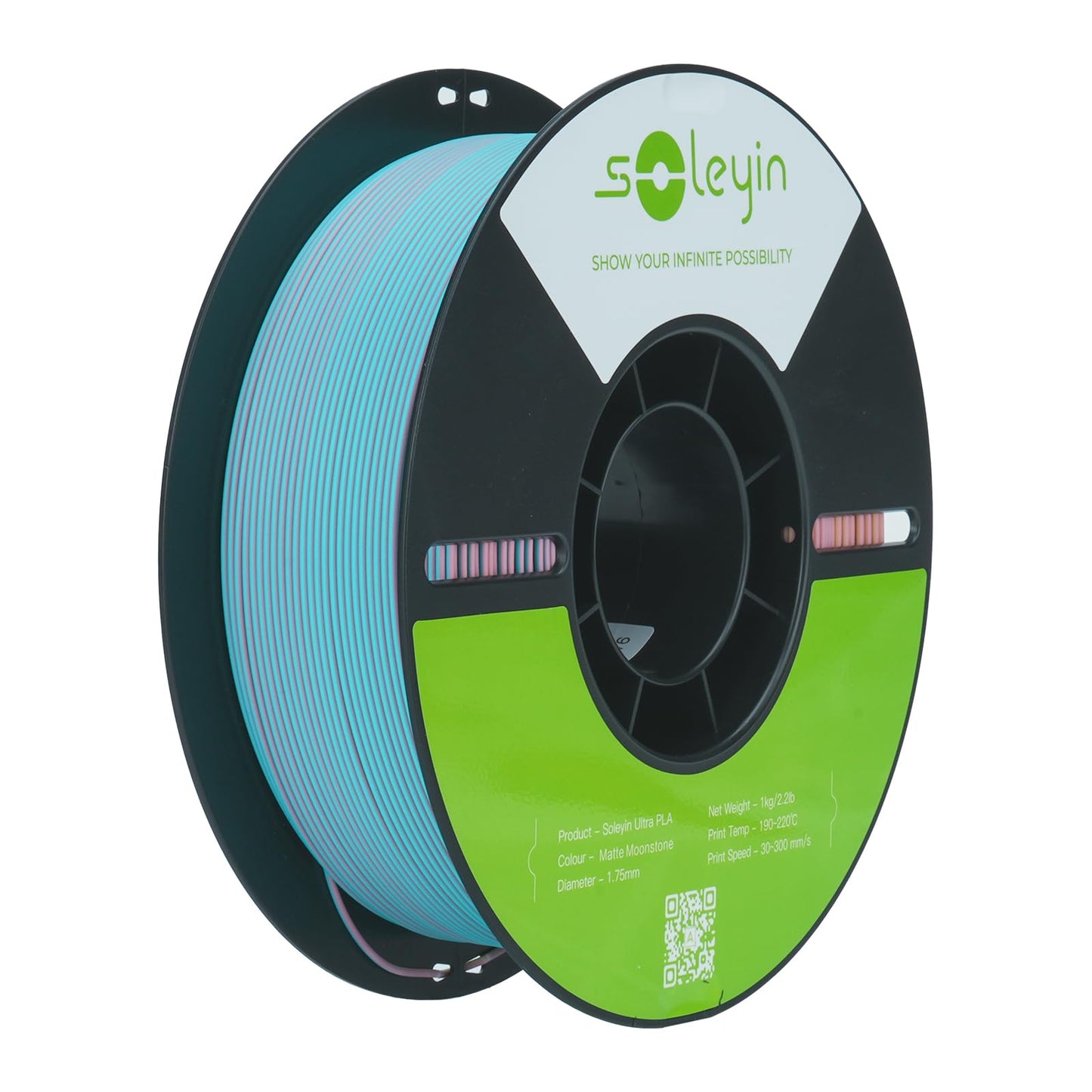 SOLEYIN 3D Printer Filament 1.75mm Ultra PLA Filament 300mm/s High Speed Accuracy +/- 0.02mm, Enhanced Toughness No Warp, 1kg Sp